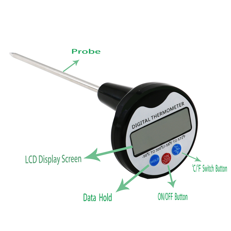 Pen Style: strumenti per la misurazione della temperatura di utilizzo domestico per la cucina. Griglia per barbecue