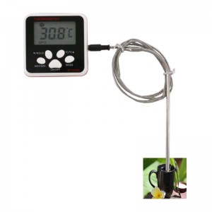 Il filo lungo e la sonda di un termometro per alimenti possono presentare un allarme di variazione della temperatura
