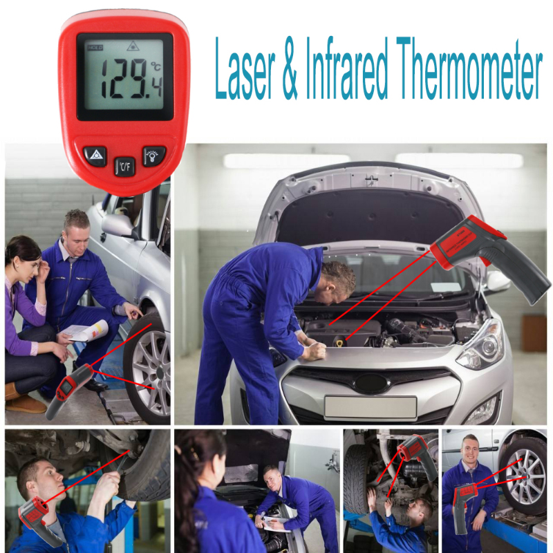Termometro digitale a infrarossi IR Termometro digitale a infrarossi Temperatura di funzionamento 0-50 gradi Termometro industriale a contatto