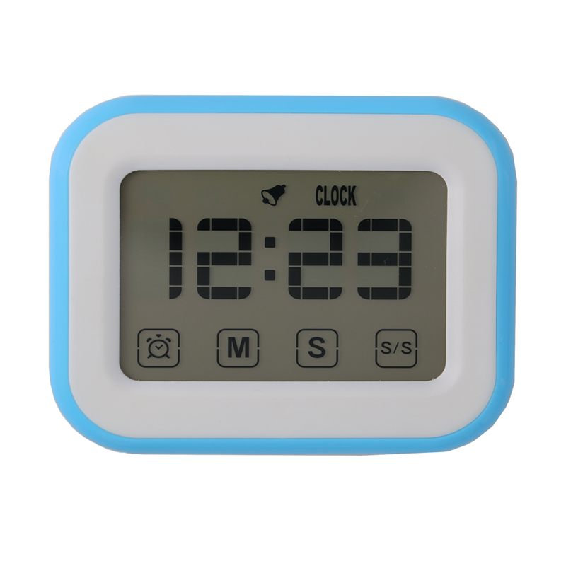 Touch Screen 24 ore Misuratore allarme Sveglia Secondo orologio con appeso al muro