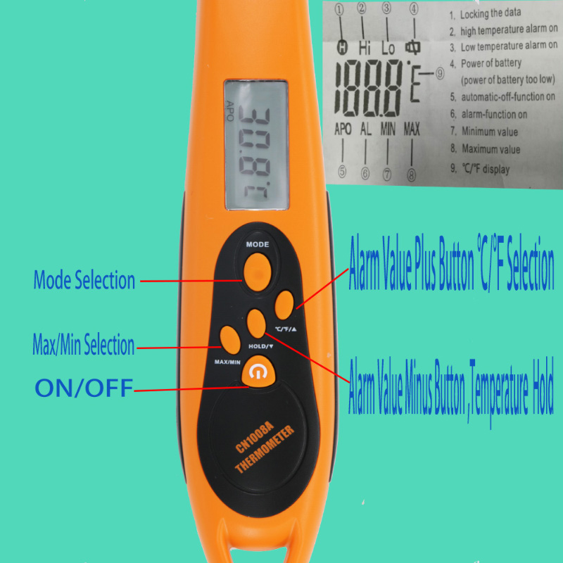 Termometro per alimenti portatile e digitale tipo picchio Nuovo prodotto di alta qualità